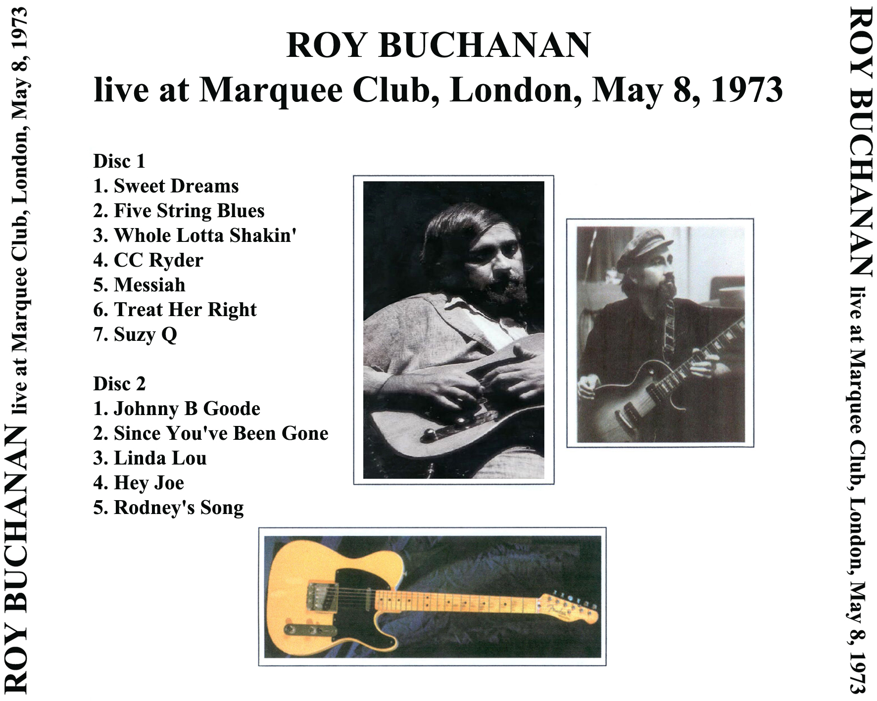 roy buchanan 1973 05 08 marquee club london enlarged tray 2 cd