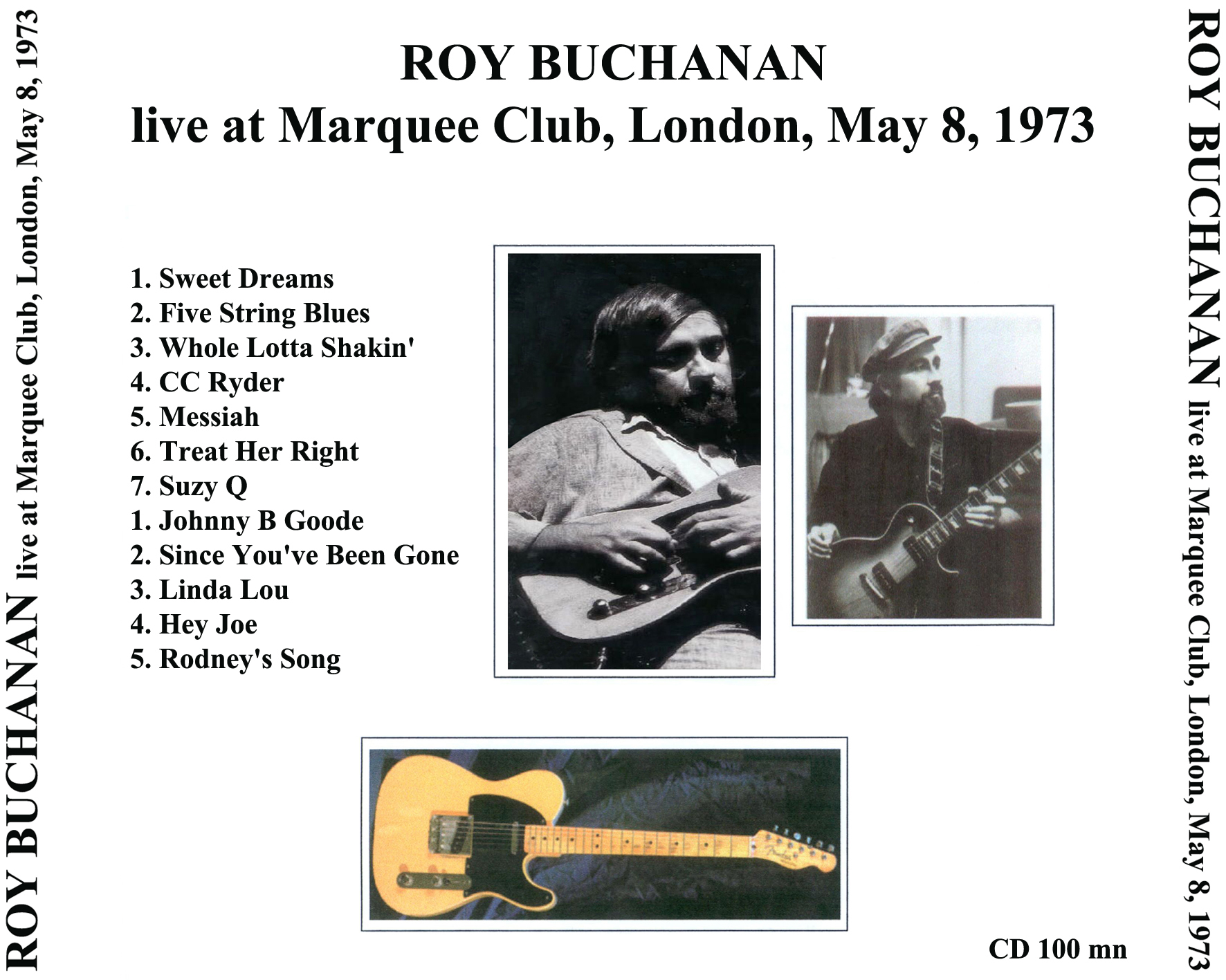 roy buchanan 1973 05 08 marquee club london enlarged tray 1 cd