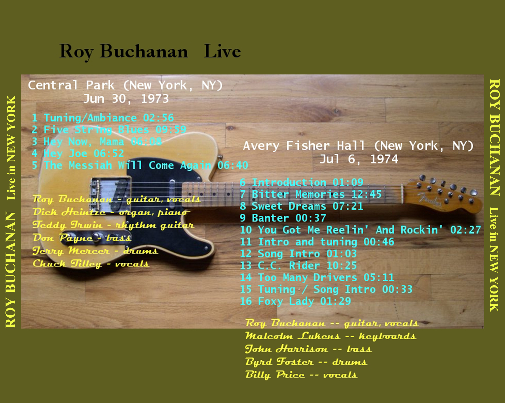 roy buchanan cd live in new york 1973 1974 tray