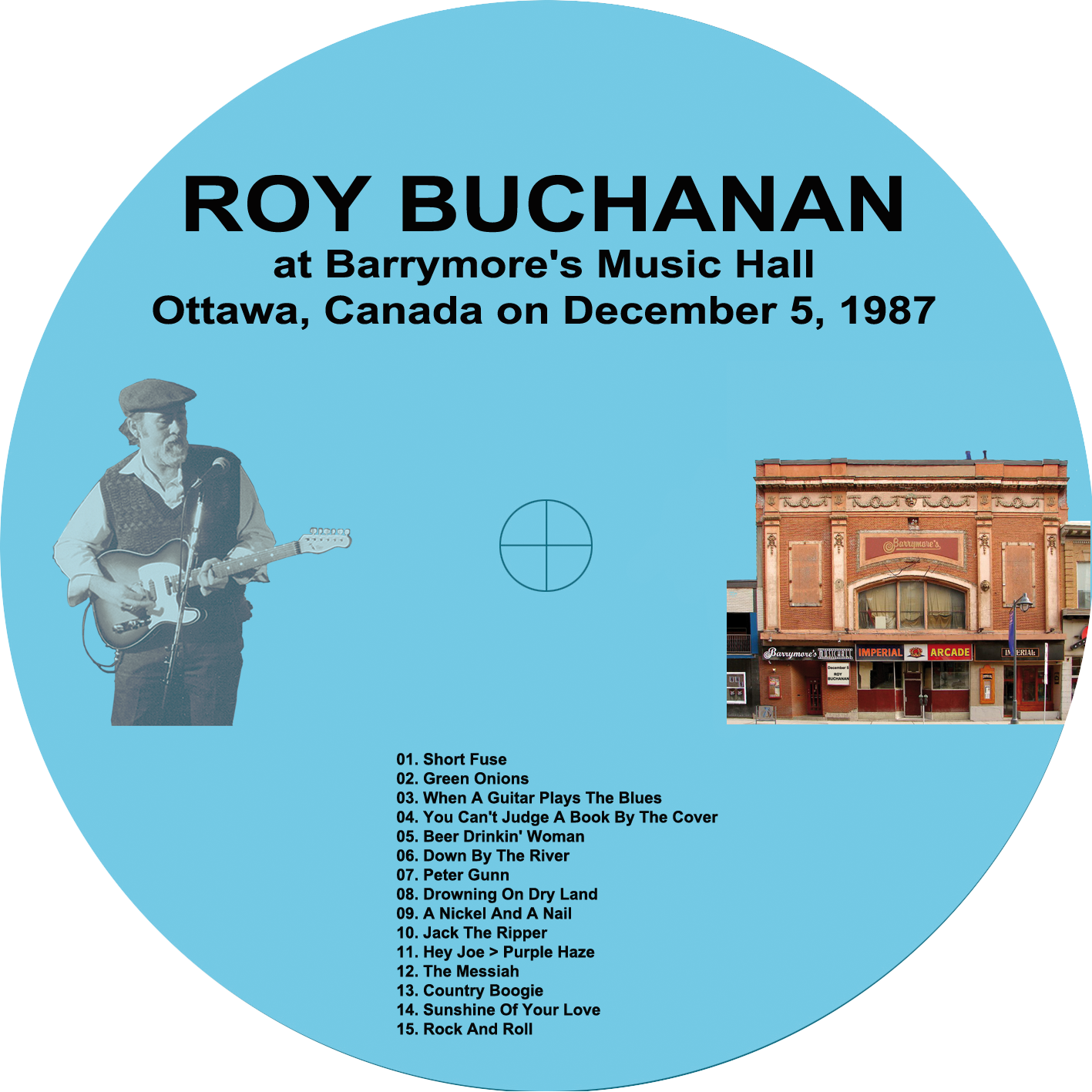 roy buchanan 1987 12 05 cdr barrymore's ottawa label
