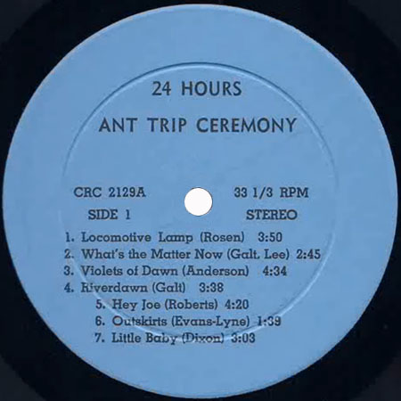 ant trip ceremony lp 24 hours label 1