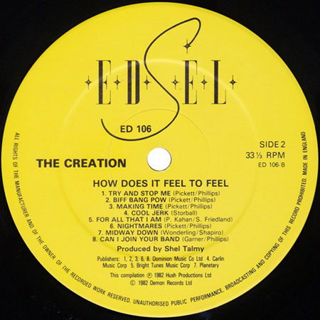 creation lp how does it fell to feel label 2