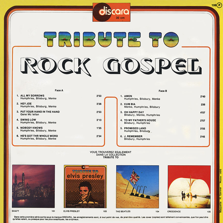 discara band lp tribute to rock gospel back