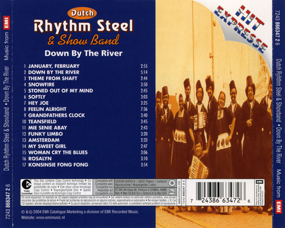 dutch rhythm steel show band cd down by the river trayout