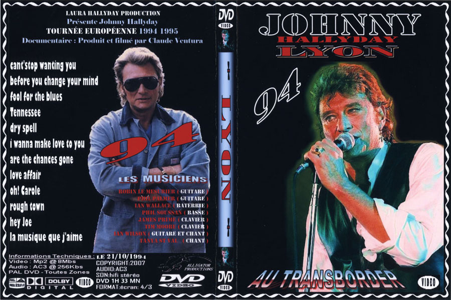 johnny hallyday 1994 10 21 lyon dvd front