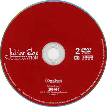 julian sas 2dvd 2cd dedication sleeve label dvd2