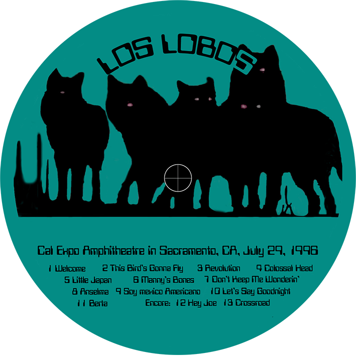 Los Lobos live cd at Furthur Festival clabel