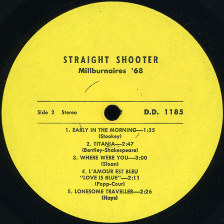 millburnaires lp straight shooter label 2