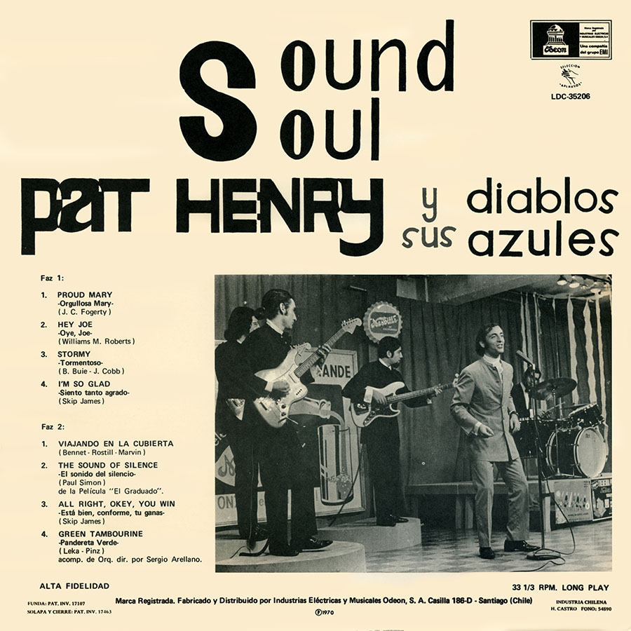 pat henry and the diablos azules lp sound soul back