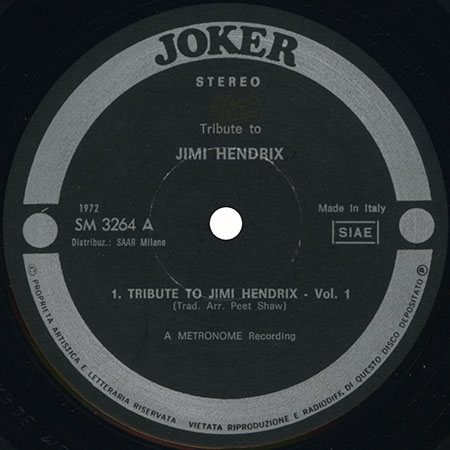 peet shaw bearb lp tribute to jimi hendrix joker label 1