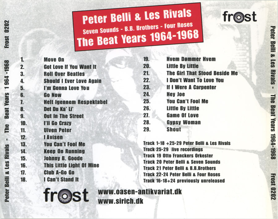 peter belli cd the beat years 1964-1968 tray
