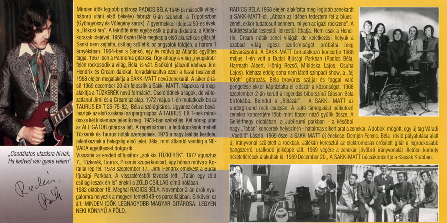 Radics Bela CD Csodalatos Utazas booklet pages 2 and 3