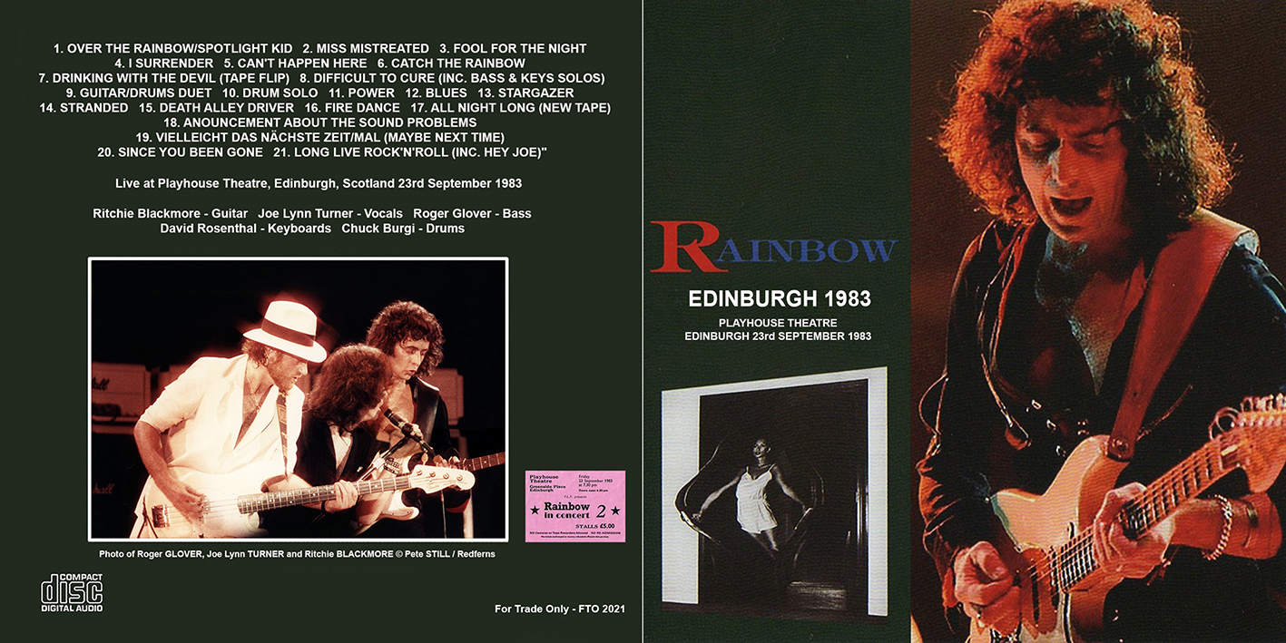 rainbow 1983 09 23 cd edinburgh 1983 cover
