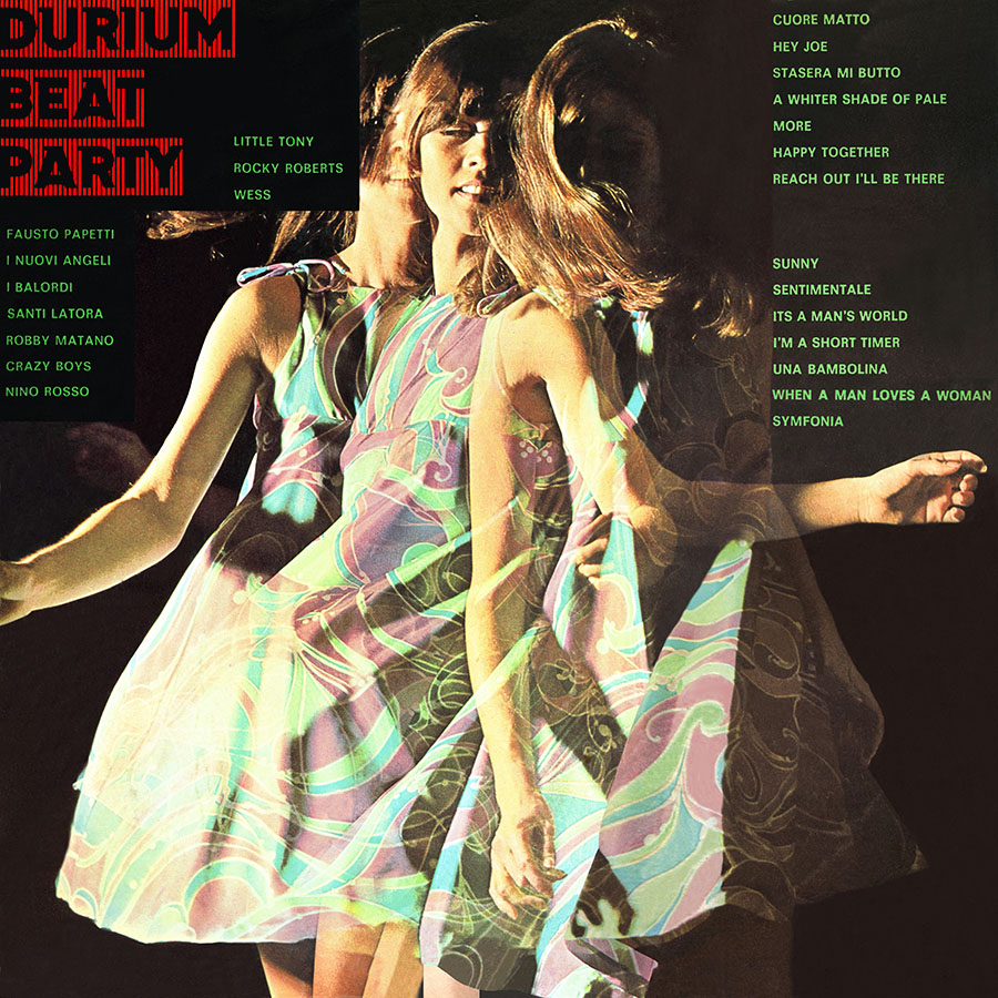 rocky roberts and the airedales lp durium beat party front