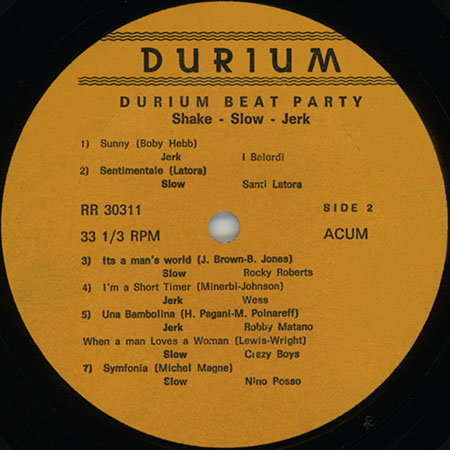 rocky roberts and the airedales lp durium beat party label 2