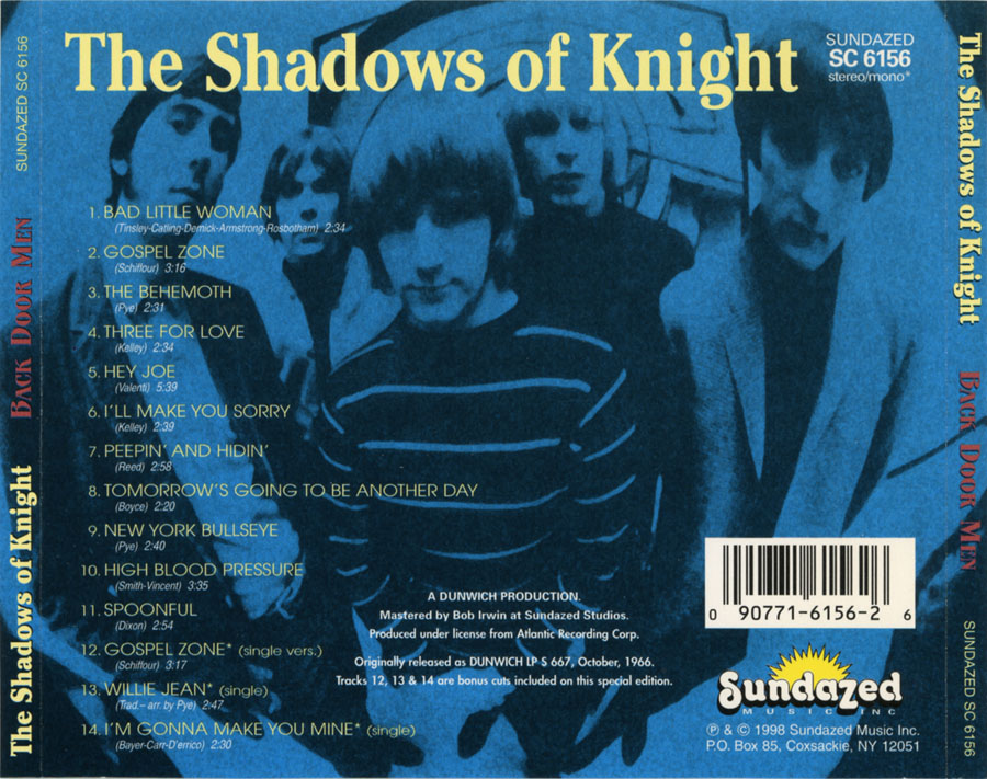 shadows of knight cd back door men tray