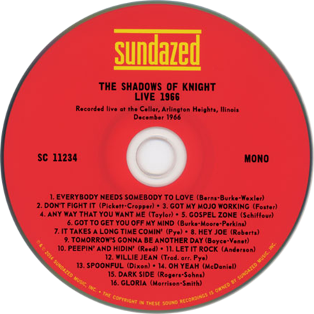 shadows of knight cd live 1966 label