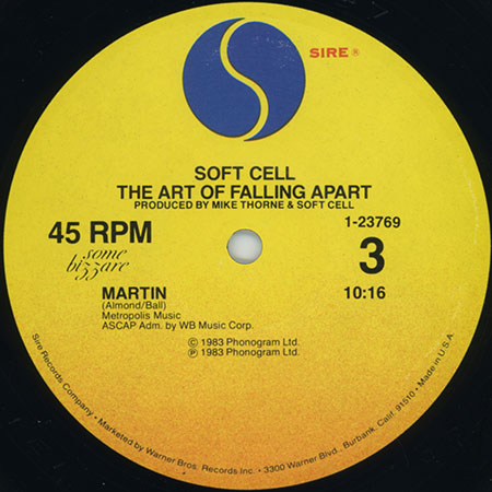 soft cell lp the art of falling apart label 3