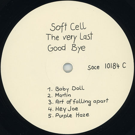 soft cell lp the art of tearing apart label 3