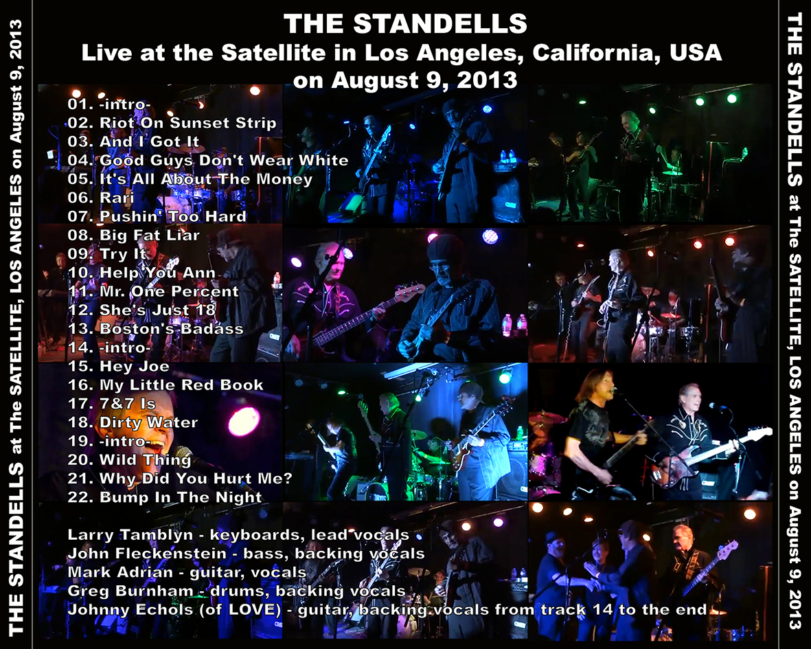 standells 2013 08 09 cd at the satellite in los angeles tray