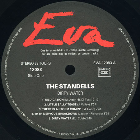 standells lp dirty water stereo eva records 12083 label 1
