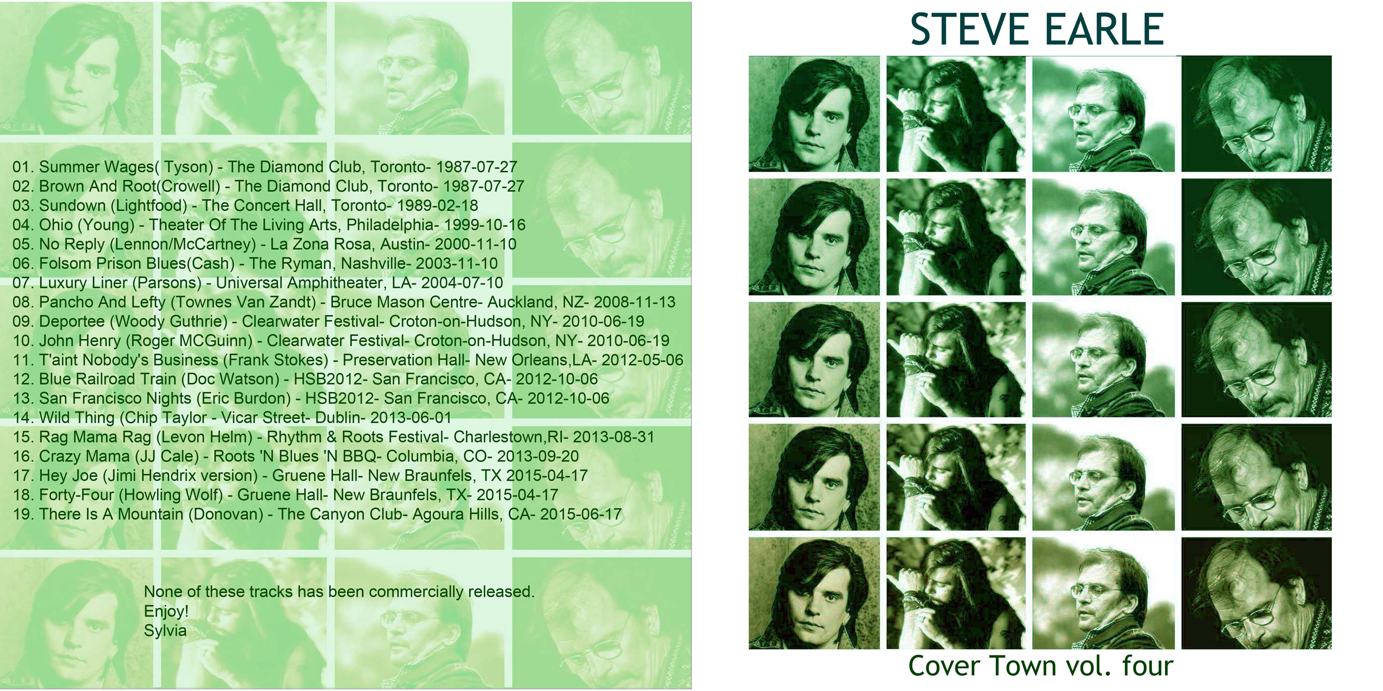 steve earle cdr cover town volume 4 front