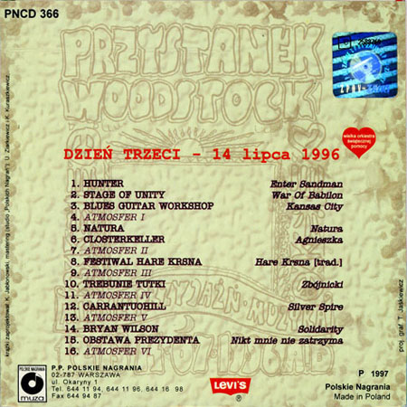 swawolny dyzio cd 3 woodstock 96 back