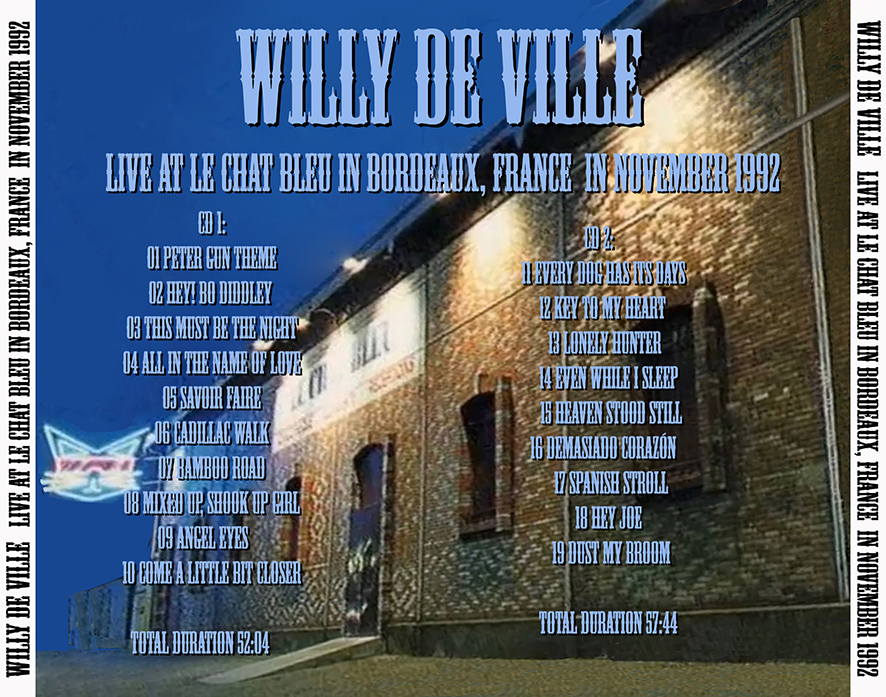 willy deville 1992 11 00 cd le chat bleu bordeaux tray