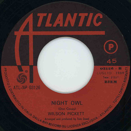 wilson pickett single hey joe, night owl italy label 2
