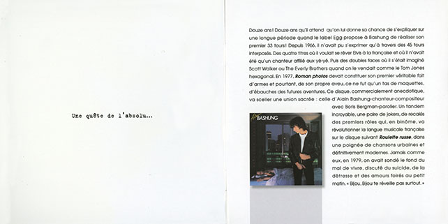 bashung l'essentiel des albums studio booklet 2