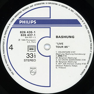 bashung double lp live tour 85 label 4