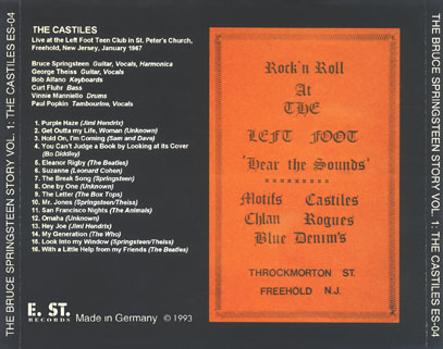 the castiles cd live January 1967 tray