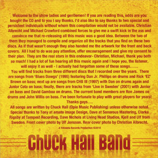 chuck hall band cd all hall is breakin loose back cover
