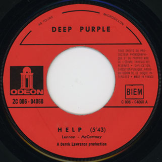 deep purple 7" single hey joe paper sleeve label 1
