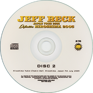 jeff beck cd definitive hiroshima 2005 label 2