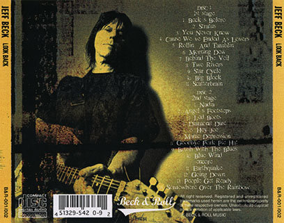 jeff beck tokyo july 15, 2005 cd look back tray  out