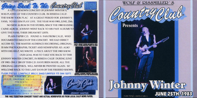 johnny winter cd country club cover out