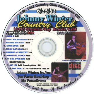 johnny winter cd country club label