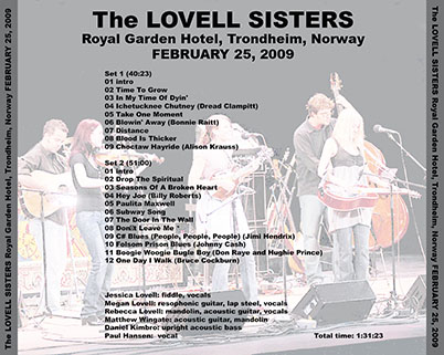 lovell sisters royal garden hotel trondheim norway february 25, 2009 tray