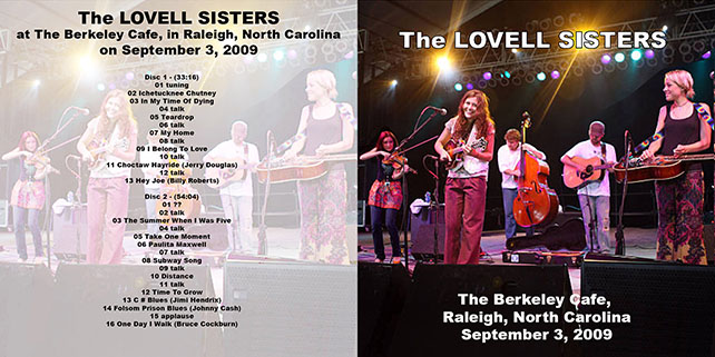 lovell sisters berkeley cafe raleigh september 3, 2009 cover