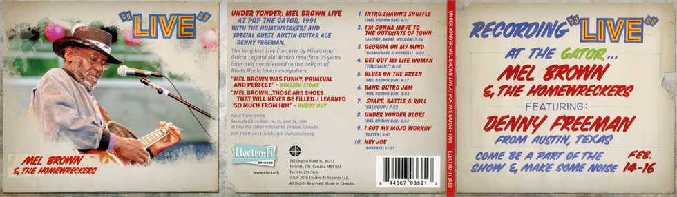 mel brown and the homewrekers cd live at gator cover out