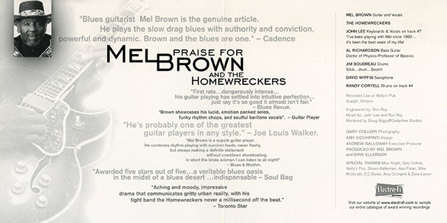 mel brown and the homewrekers cd homewrokin' done live cover in