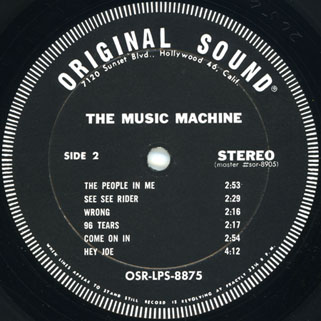 music machine lp turn on label original sound stereo label 2