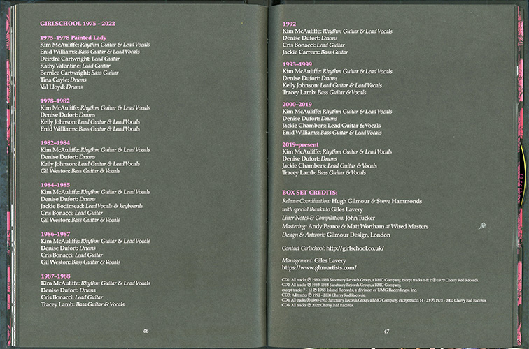 painted lady pre girlschool 5 cd school report 1978-2008 booklet pages 46-47