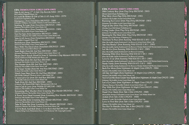 painted lady pre girlschool 5 cd school report 1978-2008 booklet pages 54-55