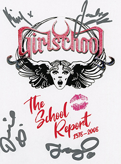 painted lady pre girlschool 5 cd school report 1978-2008 - girlschool signed card 
