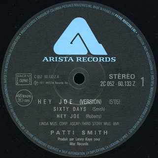 patti smith 12 inches 45 rpm arista france label 1