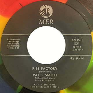 patti smith single mer rainbow vinyl side piss factory
