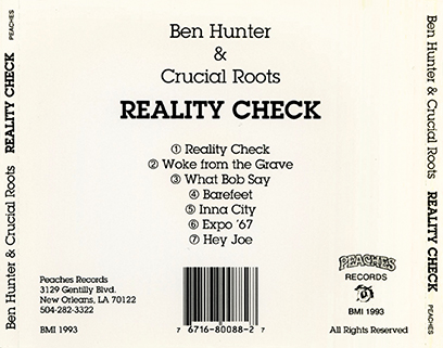 Ben Hunter and Crucial Roots CD Reality Check tray