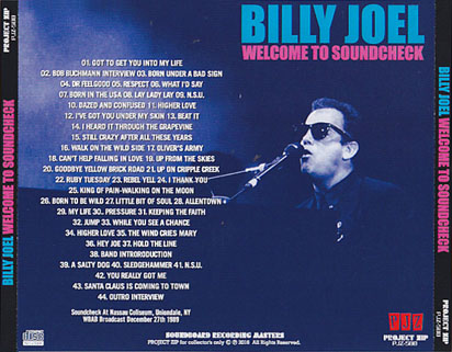 billy joel welcome to souncheck tray
